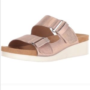 EEUC Lucky Brand Rose Gold Wedge Sandals